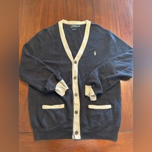 POLO navy and grey cardigan